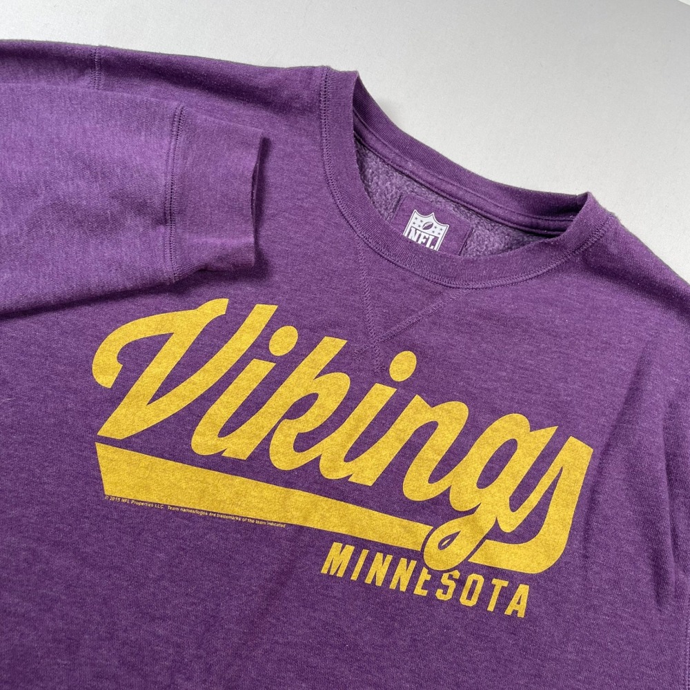NFL Team Apparel Minnesota Vikings Sweatshirt Mens XL Purple Crewneck Pullover